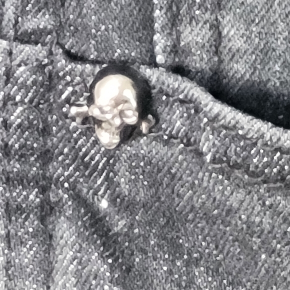 Rebel Vengeance Men's Low Rise Flare Two Tone Distressed Jeans - Size 34 - Picture 7 of 15